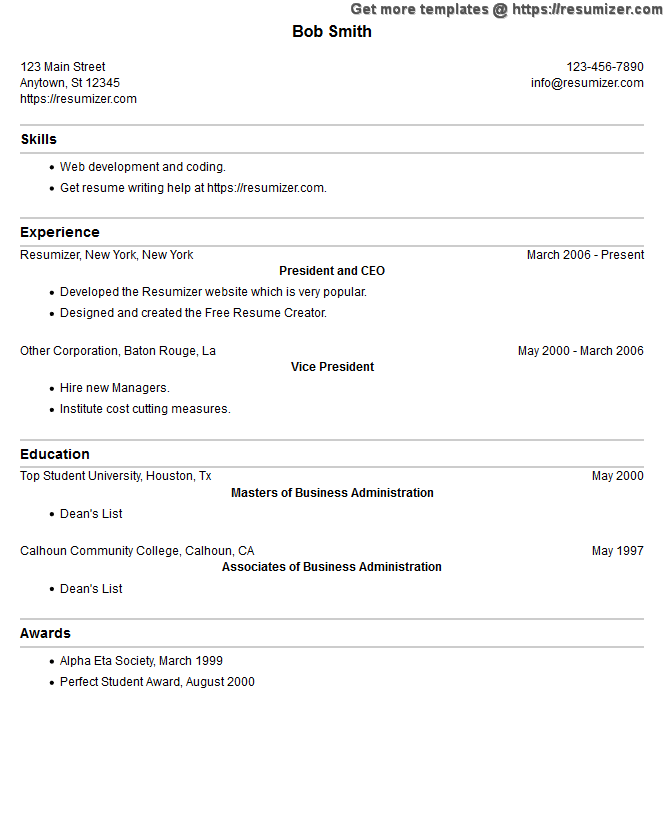 resume style 3